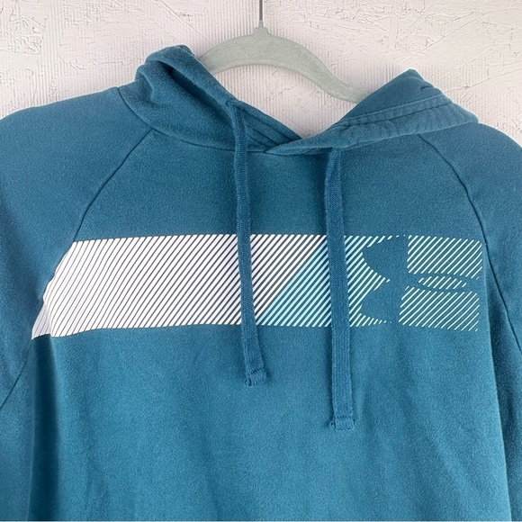 Under Armour Women’s Loose Fit Teal Blue Hoodie Raglan Sleeves Sz Medium - Picture 3 of 8